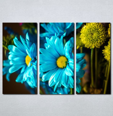 Slike na platnu Plavo i žuto cveće Nina075_3