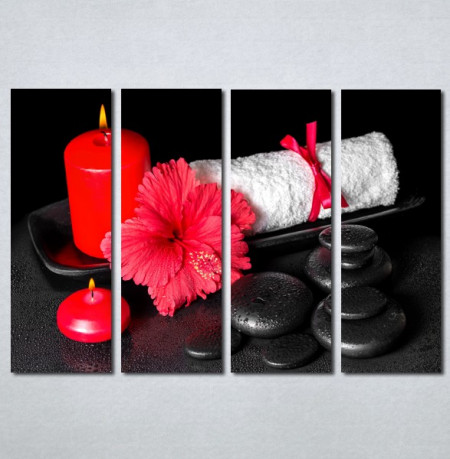 Slike na platnu Wellness spa crveni cvet Nina 182_4