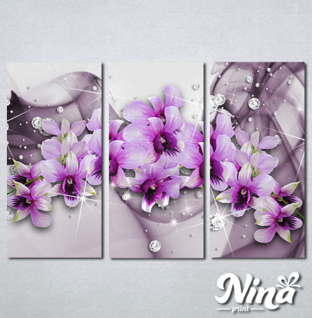 Slike na platnu 3d Ljubičasto cvće Nina316_3