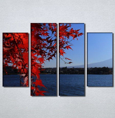Slike na platnu Pogled na more kroz crveno lišće Nina30107_4 - Img 2
