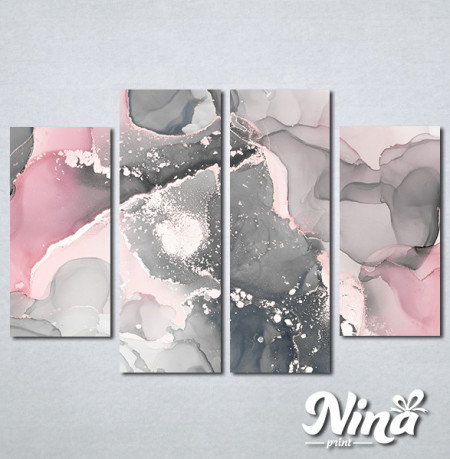 Slike na platnu Sivo roze apstrakcija Nina334_4