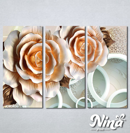 Slike na platnu 3d Bež ruža Nina315_3