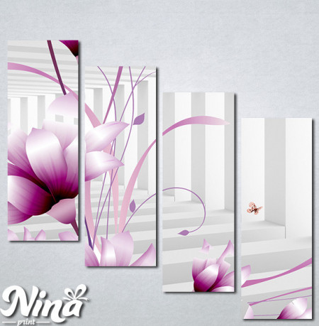 Slike na platnu 3d Ljubicasti cvet Nina345_4 - Img 3