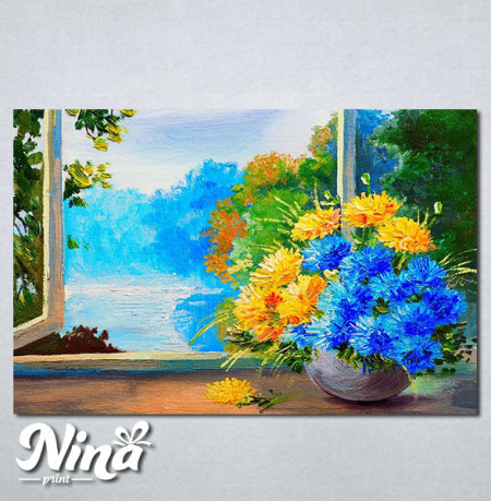 Slike na platnu Cveće na prozoru Nina256_P
