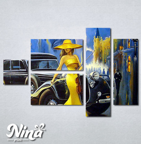Slike na platnu Dama u žutom i violina Nina290_5 - Img 2