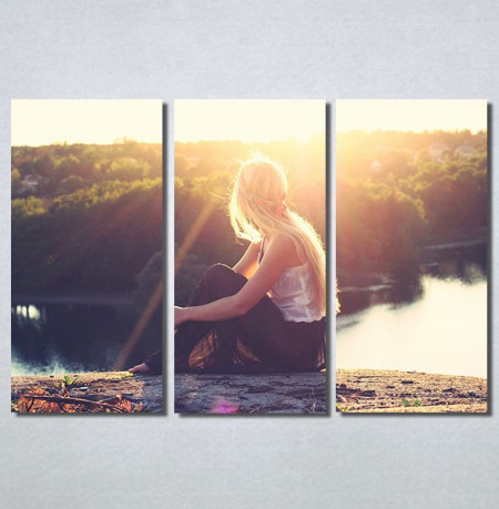 Slike na platnu Girl and sunset Nina30168_3