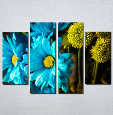 Slike na platnu Plavo i žuto cveće Nina075_4