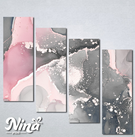 Slike na platnu Sivo roze apstrakcija Nina334_4 - Img 3