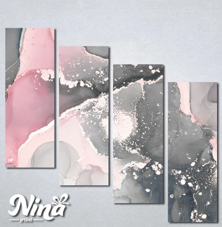 Slike na platnu Sivo roze apstrakcija Nina334_4 - Img 3
