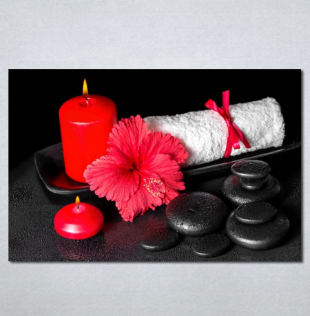 Slike na platnu Wellness spa crveni cvet Nina 182_P