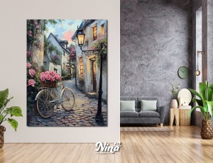 Moderne slike na platnu Roze ruze u korpi ms198