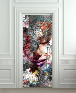 Nalepnica za vrata Devojka art 6204