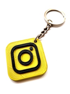 NFC privezak 35mm Instagram (zlatno - crni)