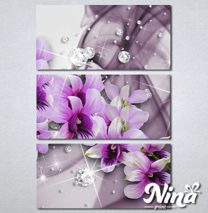 Slike na platnu 3d Ljubičasto cvće Nina316_3 - Img 3