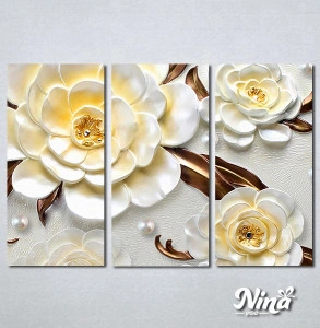 Slike na platnu 3d Velike ruze Nina438_3