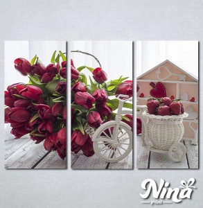 Slike na platnu Lale i jagode Nina307_3