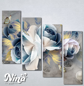 Slike na platnu Pastelno plavi cvet Nina305_4 - Img 2