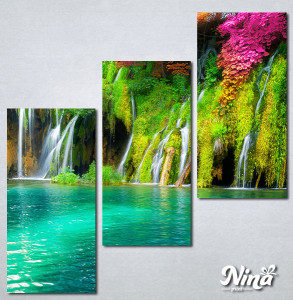 Slike na platnu Vodopad tirkizna voda Nina481_3 - Img 2