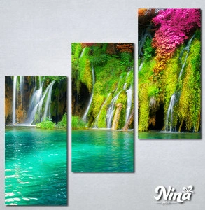 Slike na platnu Vodopad tirkizna voda Nina481_3 - Img 2