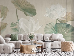 Foto tapet Beli lotosi Tapet494