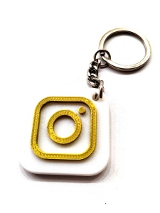 NFC privezak 35mm Instagram (belo - zlatni)