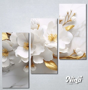 Slike na platnu 3d beli cvet Nina492_3 - Img 3