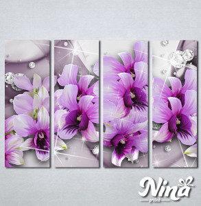 Slike na platnu 3d Ljubičasto cveće Nina316_4 - Img 2