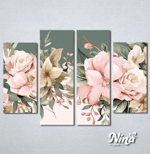 Slike na platnu Cvece pastelne boje Nina496_4 - Img 2