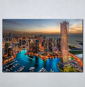 Slike na platnu Dubai nocu Nina051_P