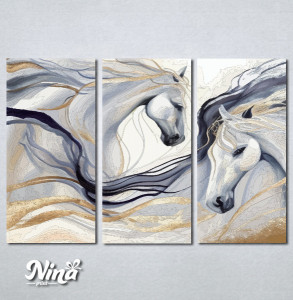 Slike na platnu Dva konja apstrakcija Nina480_3