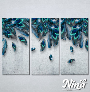 Slike na platnu Plavo perje Nina338_3