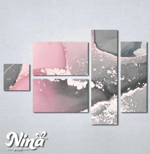 Slike na platnu Sivo roze apstrakcija Nina334_5 - Img 3