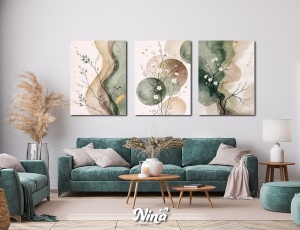 Zeleni balans DIGITAL ART slike na platnu ms273