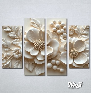 Slike na platnu 3d Belo cvece Nina591_4