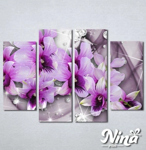 Slike na platnu 3d Ljubičasto cveće Nina316_4 - Img 3