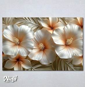 Slike na platnu Beli cvetovi Nina614_P