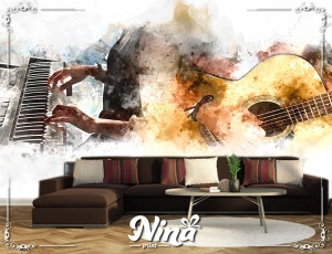 Foto tapet Klavir i gitara Tapet255