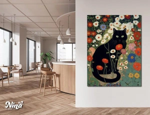 Gustav Klimt Black Cat RP082