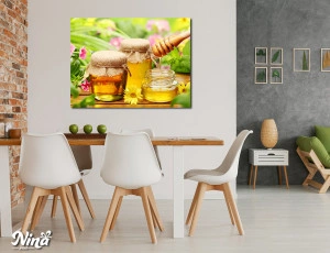 Moderne slike na platnu za kuhinje Tegle meda ms085