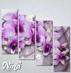 Slike na platnu 3d Ljubičasto cveće Nina316_4