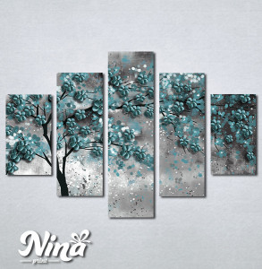 Slike na platnu Drvo tirkizno lišće Nina298_5