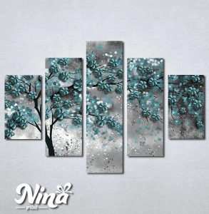 Slike na platnu Drvo tirkizno lišće Nina298_5