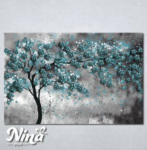 Slike na platnu Drvo Tirkizno lišće Nina298_P