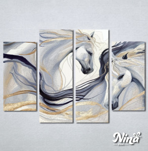 Slike na platnu Dva konja apstrakcija Nina480_4