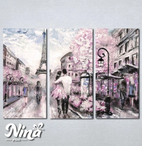 Slike na platnu Pariz zaljubljeni par Nina237_3