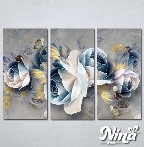 Slike na platnu Pastelno plavi cvet Nina305_3