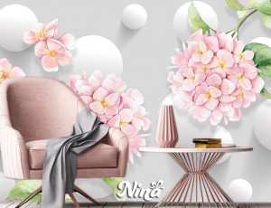 Foto tapet Cvetne roze kugle Tapet312