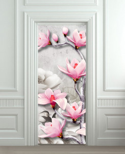 Nalepnica za vrata Roze cvetovi 6270