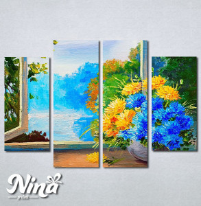 Slike na platnu Cveće na prozoru Nina256_4