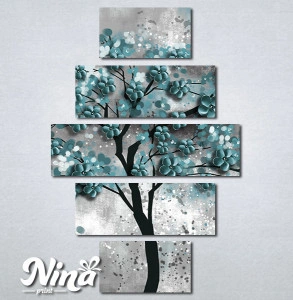 Slike na platnu Drvo tirkizno lišće Nina298_5 - Img 2